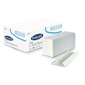 Asciugamani interfogliati piagatura a C Bulkysoft 23x31 cm bianco