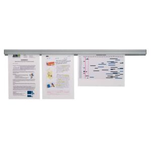 Magnetic document rail Jalema Grip 60 cm aluminium grey