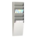 Paperflow Wall-Magazine Holder 6 A4 Compartments 23.6x8.3x71.2