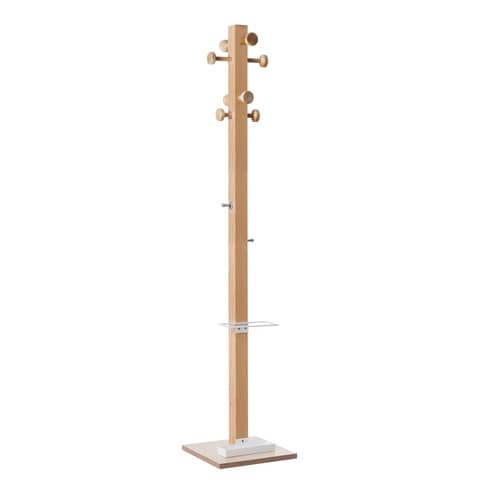 Appendiabiti da terra in legno Paperflow 8 ganci Wood Range Modello C  35x35x178