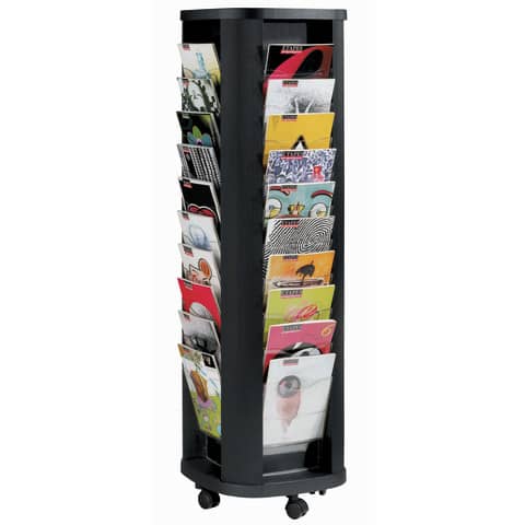 Portariviste rotante Paperflow 40 scomparti trasparenti per A4 -