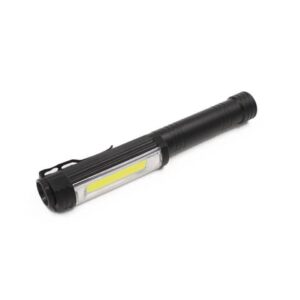 Torcia in alluminio da lavoro CalamitoNero Led con magnete e clip Luce