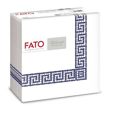 Folded napkins 1 ply Fato Tablewear 40x40 cm pure cellulose Mykonos decor