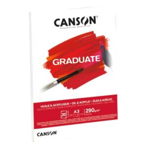 Blocco da disegno Canson per olio e acrilico bianco 290 g/m² A3 - 10 fogli