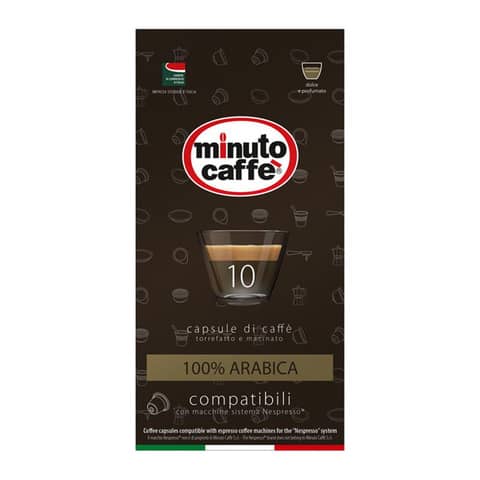 Caffè in capsule compatibili Nespresso Minuto caffè Espresso love3 100% arabica