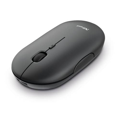 Mouse ultrasottile wireless ricaricabile Trust Puck h. 2,7 cm - ricevitore USB A