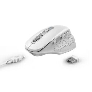 Trust OZAA wireless rechargeable ergonomic mouse USB A 2.0 receiver -