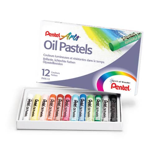 Pentel Arts Oil Pastels - 8 mm assorted colours