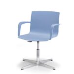 Sedia visitatore girevole su piedini fissi Unisit Melissa MEGP scocca in PPL