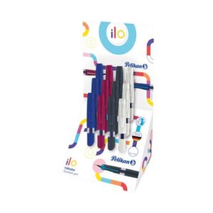 Espositore 12 penne stilografiche Pelikan Ilo Stylo per destrimani
