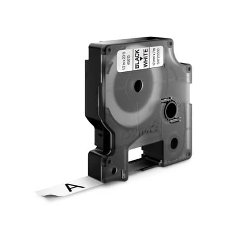 Nastro per etichettatrici Dymo D1 12 mm x 7 m nero/bianco