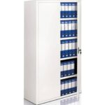 Metal cupboard with hinged doors 610 - 100x45x200 cm Tecnical 2 white