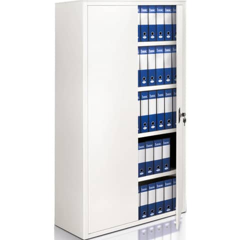 Metal cupboard with hinged doors 610 - 100x45x200 cm Tecnical 2 white