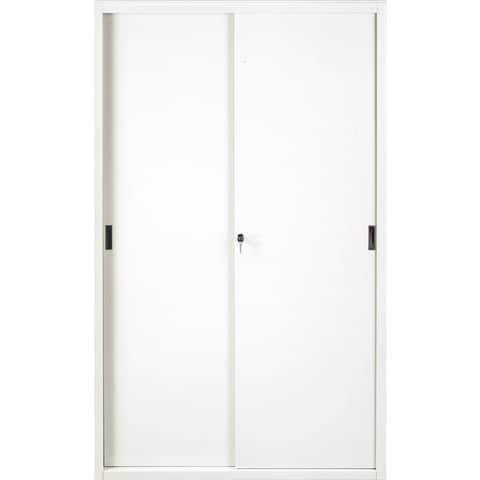 Metal cupboard with sliding doors 612 - 120x45x200 cm Tecnical 2 white