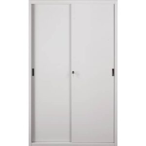 Armadio in metallo a porte scorrevoli 612 - 120x45x200 cm Tecnical 2 grigio
