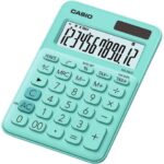 Calcolatrice da tavolo CASIO solare o batteria - 12 cifre - Verde