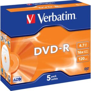 DVD-R Verbatim Jewel Case 4.7 GB - velocità 16x