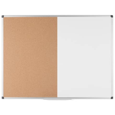 Pannelli Bi-office Maya combinata sughero/acciaio 90x60 cm. bianco