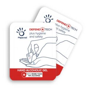 Gel Alcolico Mani Papernet Mini Defend Tech - trasparente -
