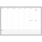 Perpetual pad 49x34 cm - 52 weekly sheets - red/grey