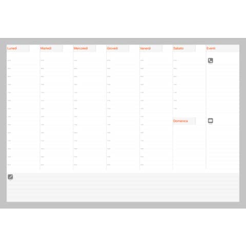 Perpetual pad 49x34 cm - 52 weekly sheets - red/grey