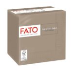 Tovaglioli piegati 2 veli Fato Smart Table pura cellulosa 24x24 cm - tortora