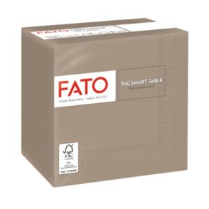 Folded napkins 2 ply Fato Smart Table pure cellulose 24x24 cm - dove grey