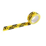 Nastro adesivo barricata Viso STOP - Nero/Giallo - 50 mm x 33 mt