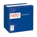 Tovaglioli piegati 2 veli Fato Smart Table pura cellulosa 24x24 cm - blu