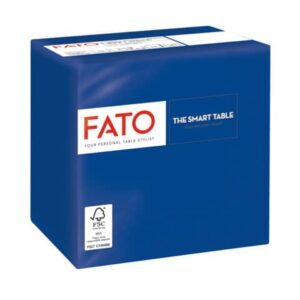 Folded 2-ply napkins Fato Smart Table pure cellulose 24x24 cm - blue