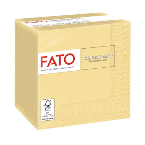 Folded napkins 2 ply Fato Smart Table pure cellulose 24x24 cm champagne