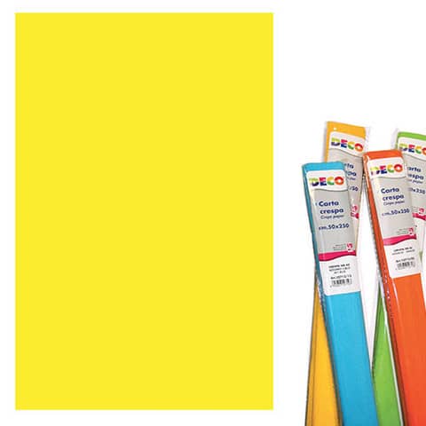 Rotolo di Carta crespa - 50x250 cm - 40 g/m² Deco giallo