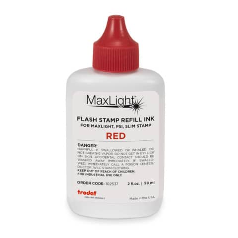 Inchiostro per timbri Trodat MaxLight REFILL 59 ml - rosso -