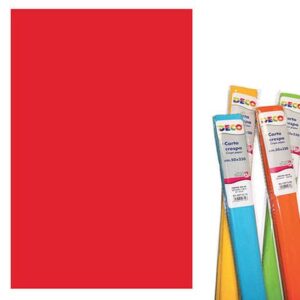Crepe Paper Roll - 50x250 cm - 40 gsm Deco Red Christmas