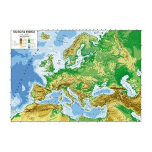 Carta geografica plastificata - 100x140 cm CWR europa