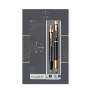 Gift set Duo Parker - Penna a sfera IM Black GT + Stilografica M nero/oro