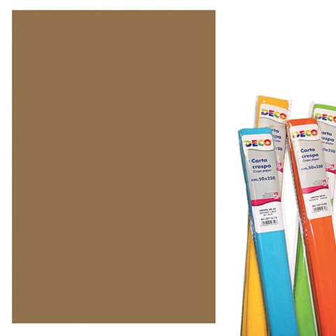Rotolo di Carta crespa - 50x250 cm - 40 g/m² Deco marrone