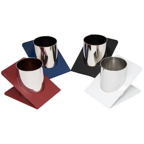 Portapenne Zenith 820 - 12,2x10x9,2 cm - Ø interno 6,7 cm - bianco -