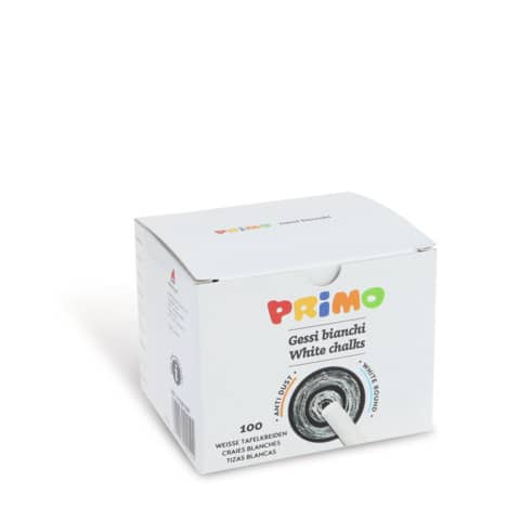 Gessi rotondi non polverosi Primo bianco - Ø 9x80 mm - scatola di