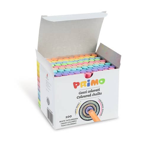 Gessi rotondi non polverosi  Primo colori assortiti - Ø 9x80 mm -