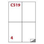Etichette bianche autoadesive Markin Copiatabu C519 Super Permanente 105x148