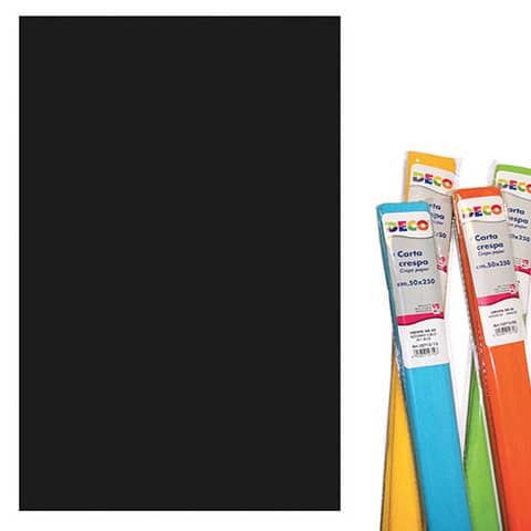 Rotolo di Carta crespa - 50x250 cm - 40 g/m² Deco nero