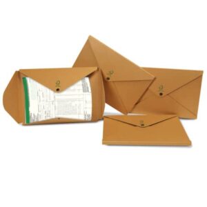 Cartellina a busta con bottone in cartoncino ecologico Euro-Cart - 24x34