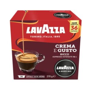Coffee pods Lavazza Box 36 capsules A Modo Mio Crema&Gusto Ricco -