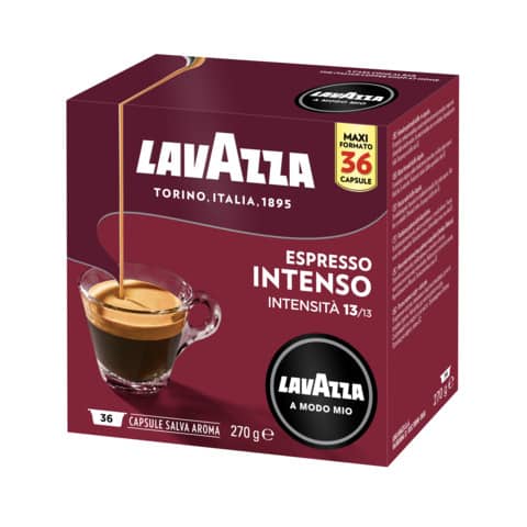 Lavazza Coffee Pods Box 36 capsules A Modo Mio Intenso -