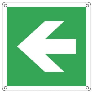 Cartello d'emergenza 12x12 cm Cartelli Segnalatori "Freccia a destra/sinistra"