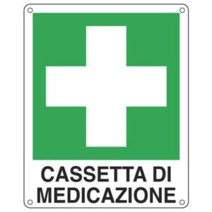 Cartello d'emergenza 16x21 cm Cartelli Segnalatori "Cassetta di medicazione"