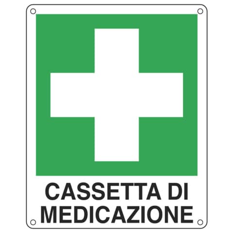 Cartello d'emergenza 16x21 cm Cartelli Segnalatori "Cassetta di medicazione"