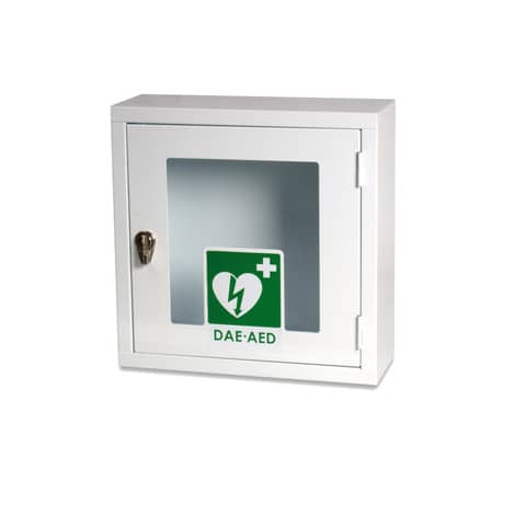 Teca per defibrillatore VISIO - bianco PVS senza allarme