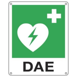 Cartello d'emergenza 25x31 cm Cartelli Segnalatori "Defibrillatore d'emergenza"